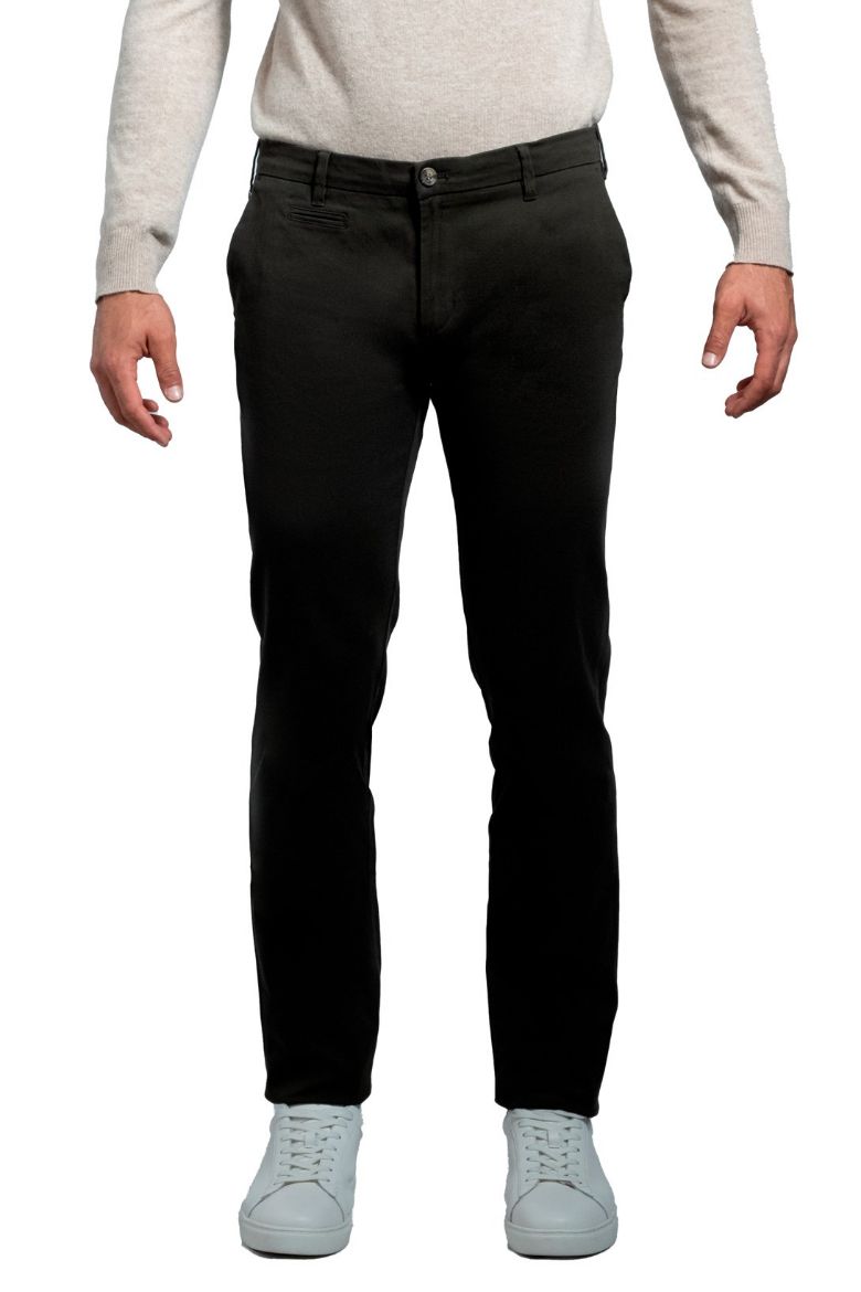 Imagen de Chino casual trousers in twill cotton, solid color, regular fit.