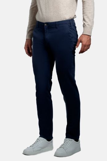 Imagen de Chino casual trousers in twill cotton, solid color, regular fit.