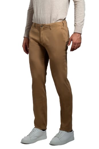 Imagen de Chino casual trousers in twill cotton, solid color, regular fit.