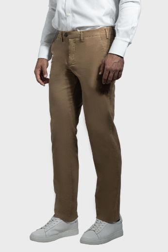 Imagen de Chino casual trousers in twill cotton, solid color, regular fit.