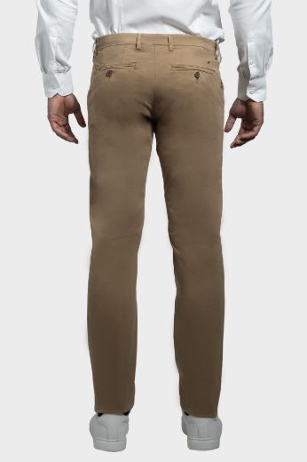 Imagen de Chino casual trousers in twill cotton, solid color, regular fit.