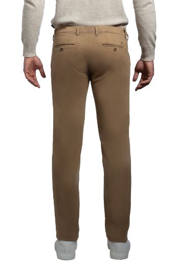 Imagen de pantalón chino de tejido armaturado teñido