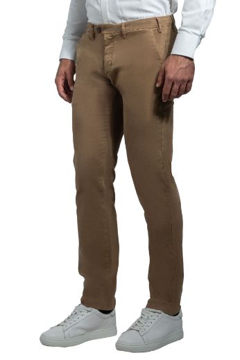 Imagen de pantalón chino de tejido de velur teñido