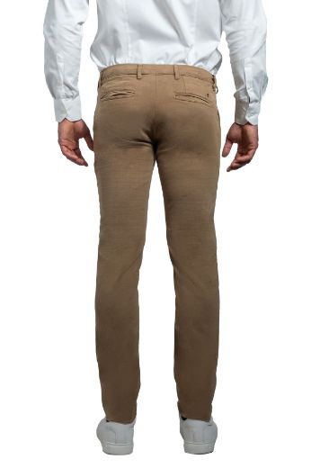 Imagen de pantalón chino de tejido de velur teñido