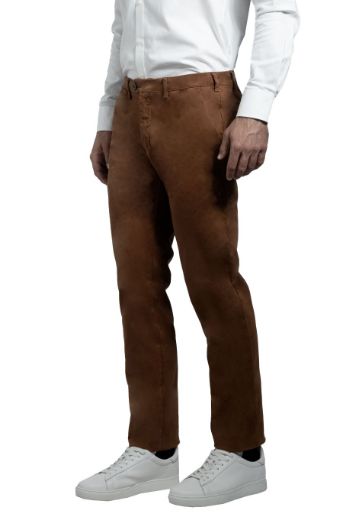 Imagen de Chino casual trousers in twill cotton, solid color, regular fit.