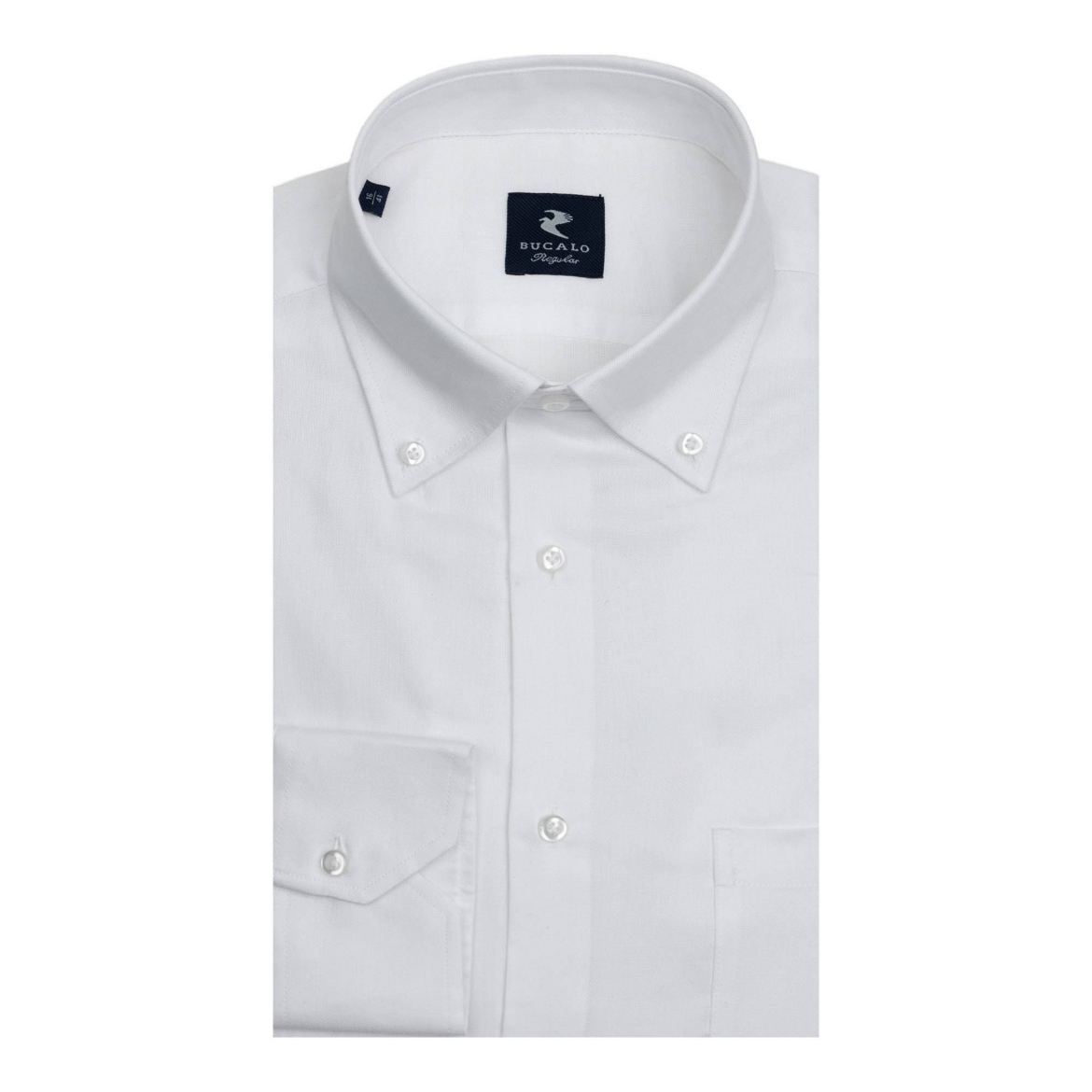 Imagen de Camisa Oxford de color sólido con cuello abotonado