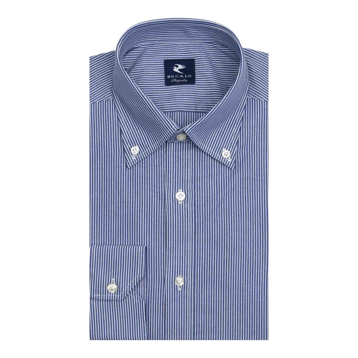 Imagen de CAMISA A RAYAS CON CUELLO BUTTON DOWN